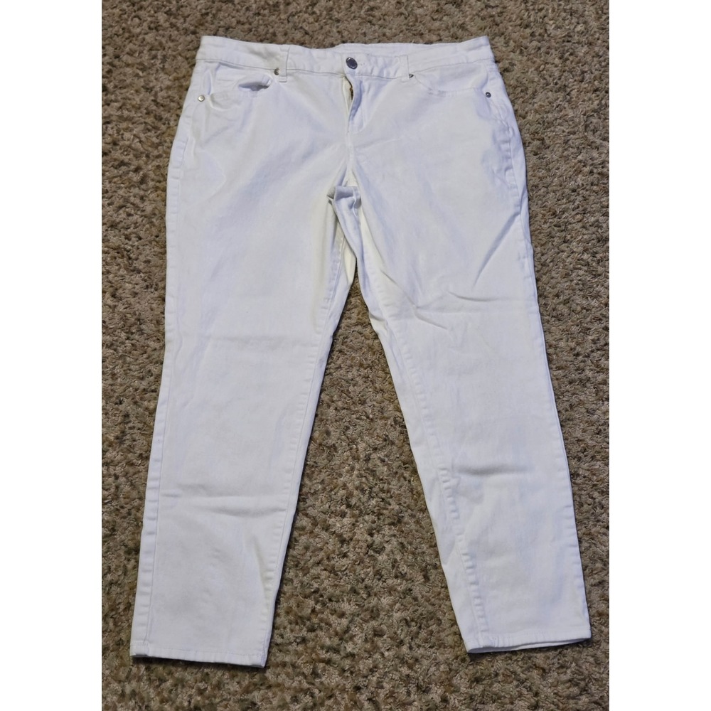 Crown & Ivy Petite Skinny Jeans Women's Size 14P White
